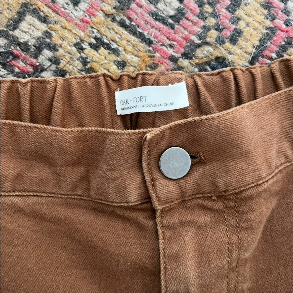 Oak + Fort cropped twill wide leg Pants - Picture 5 of 6